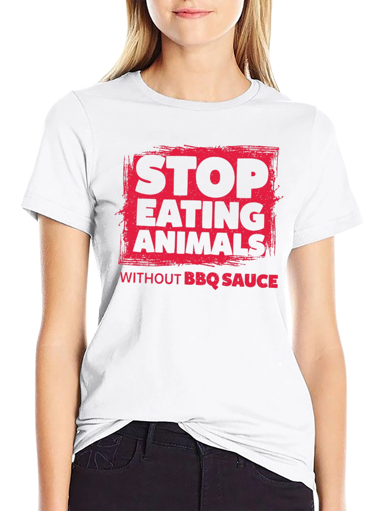 Stop Eating Animals BBQ Sauce T-Shirt