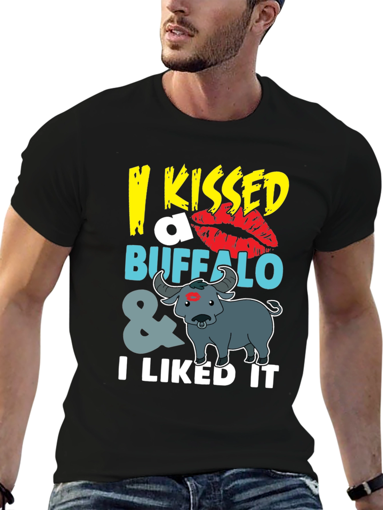 Funny I Kissed a Buffalo T-Shirt