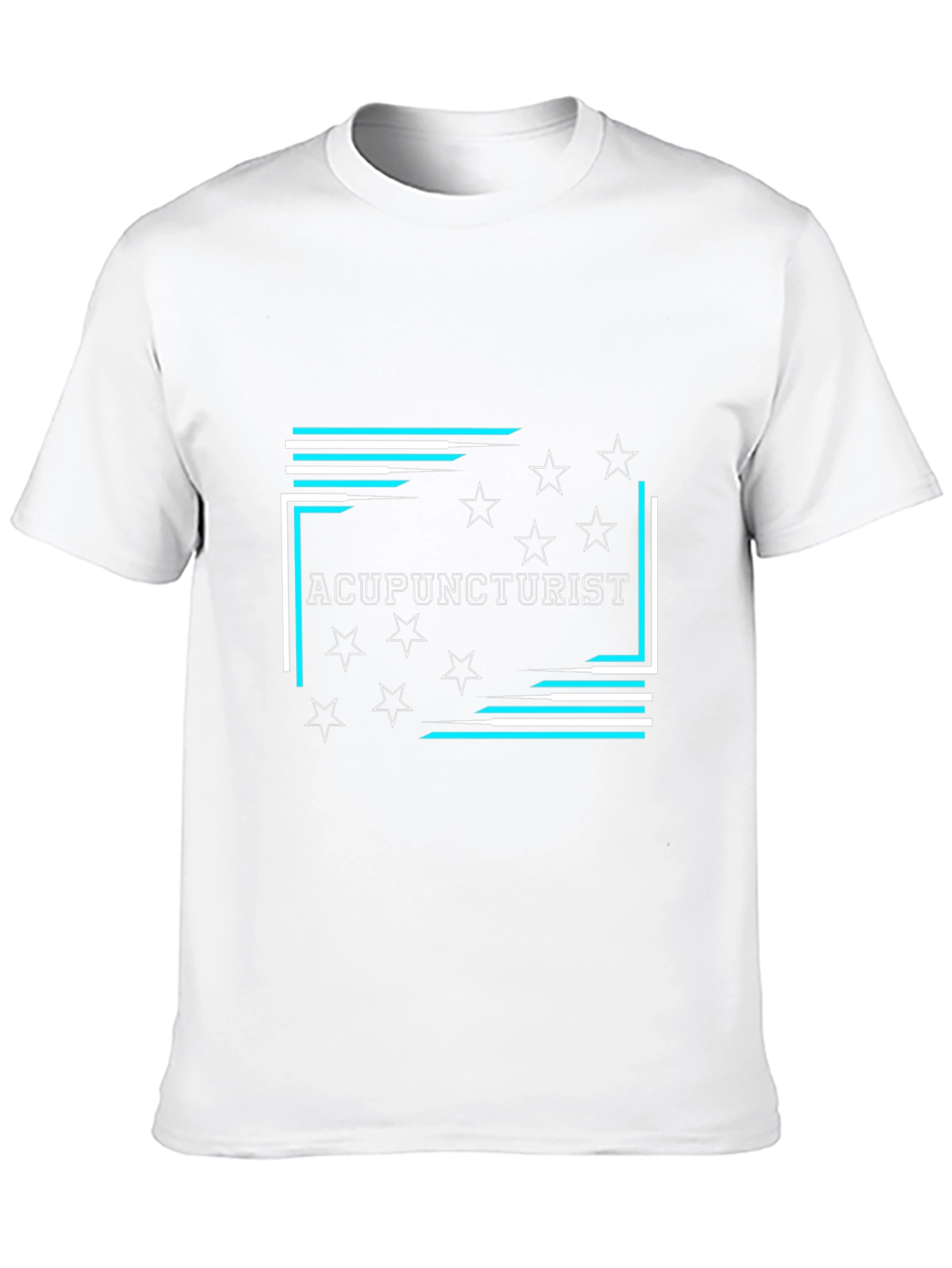 Acupuncturist Star Graphic Black T-Shirt