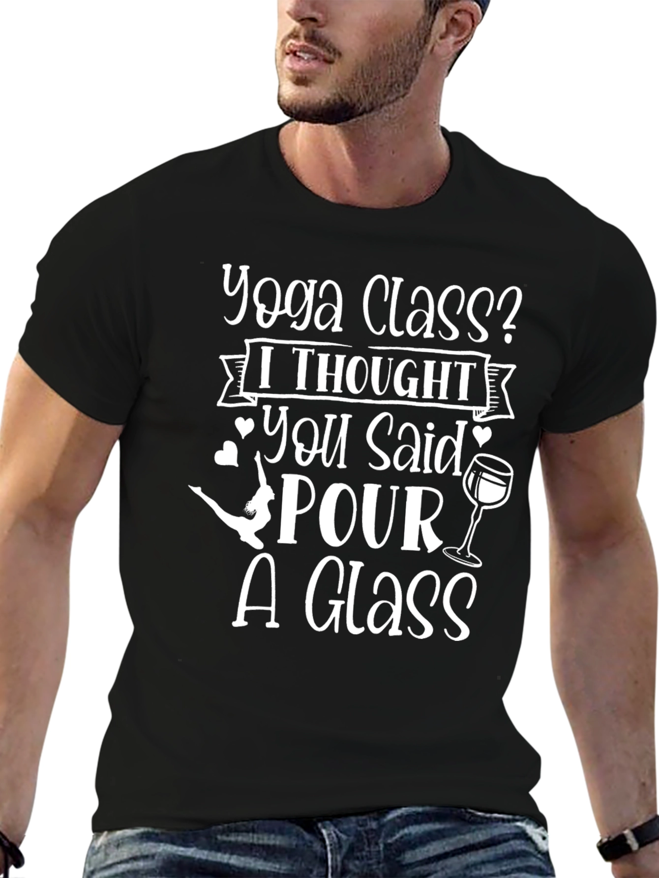 Yoga Class? Wine Lover Graphic T-Shirt