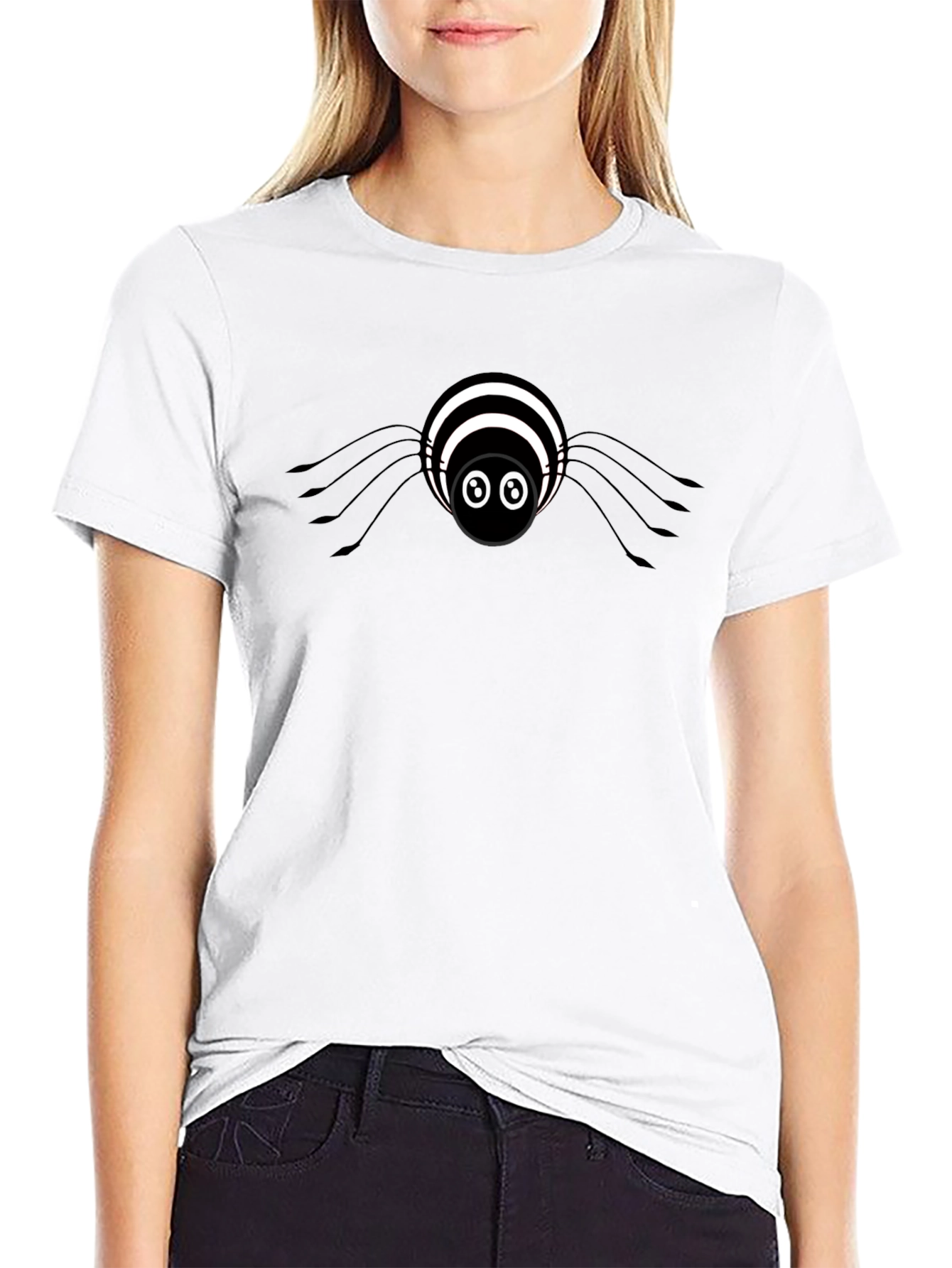 Black Spider Graphic Tee - Mens Casual Cotton Shirt