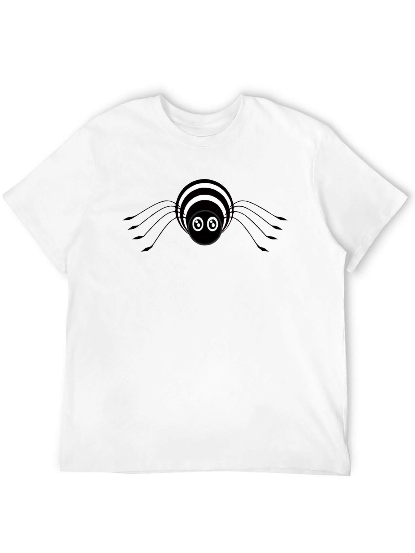 Black Spider Graphic Tee - Mens Casual Cotton Shirt