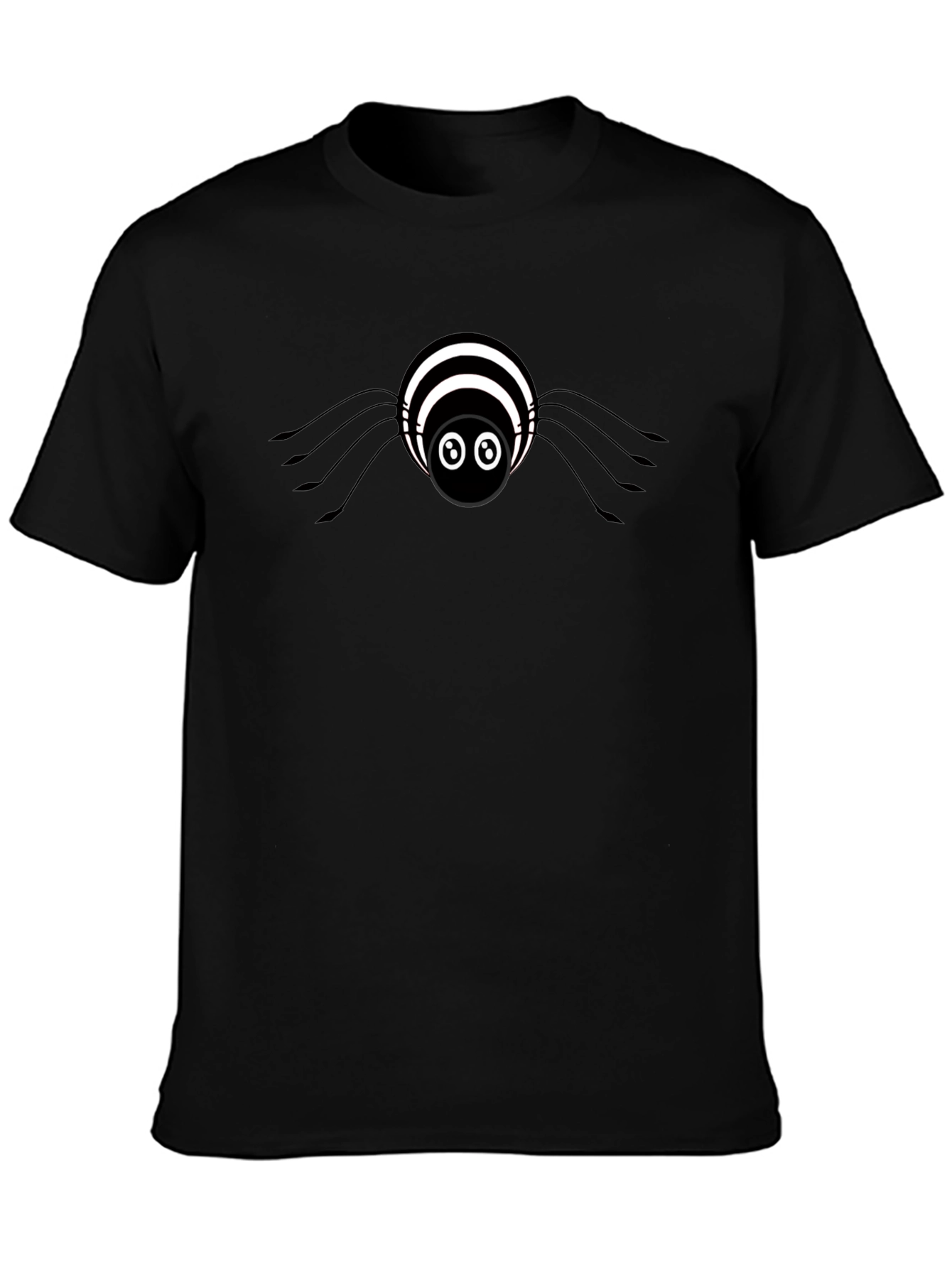 Black Spider Graphic Tee - Mens Casual Cotton Shirt