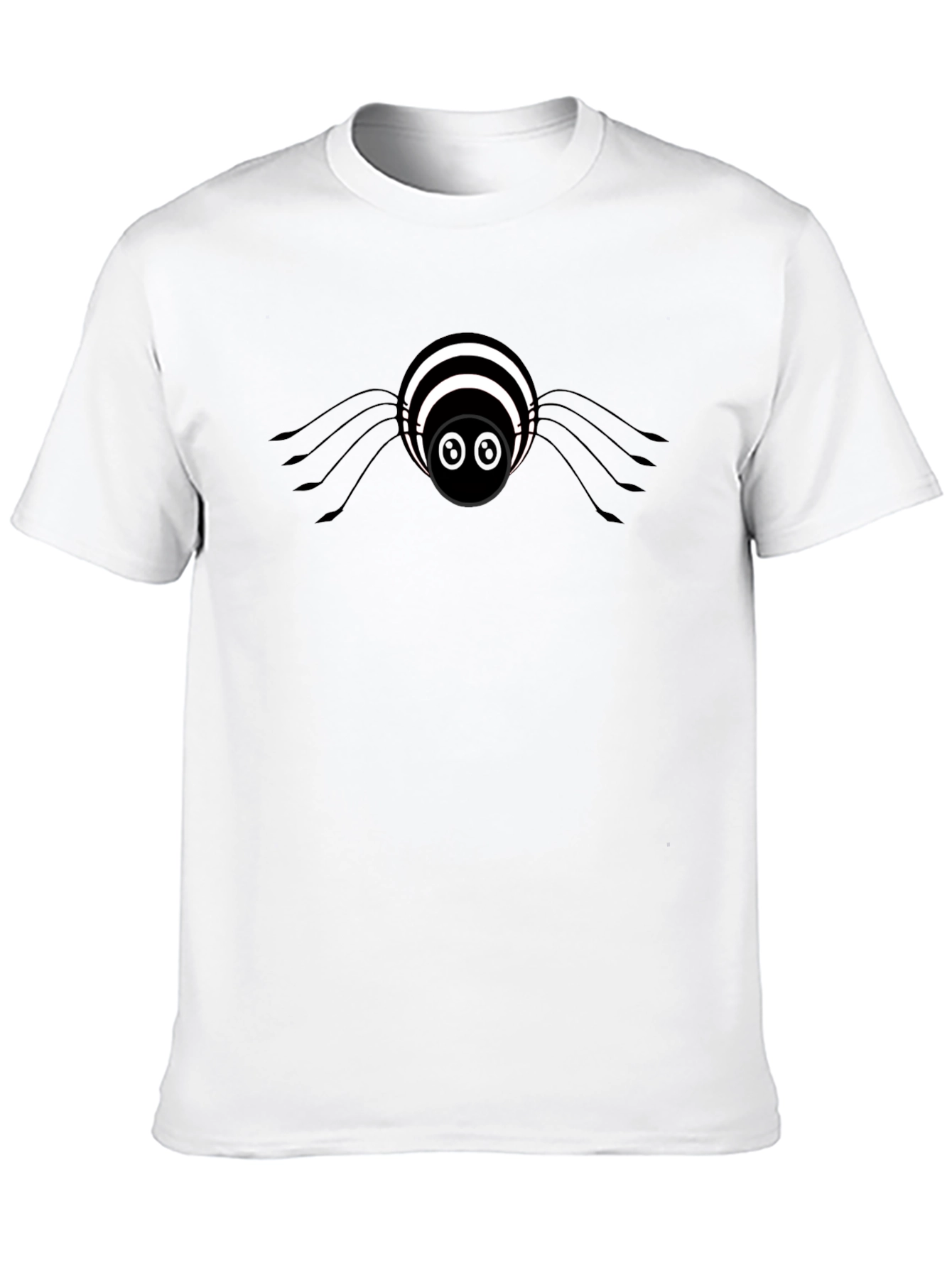 Black Spider Graphic Tee - Mens Casual Cotton Shirt
