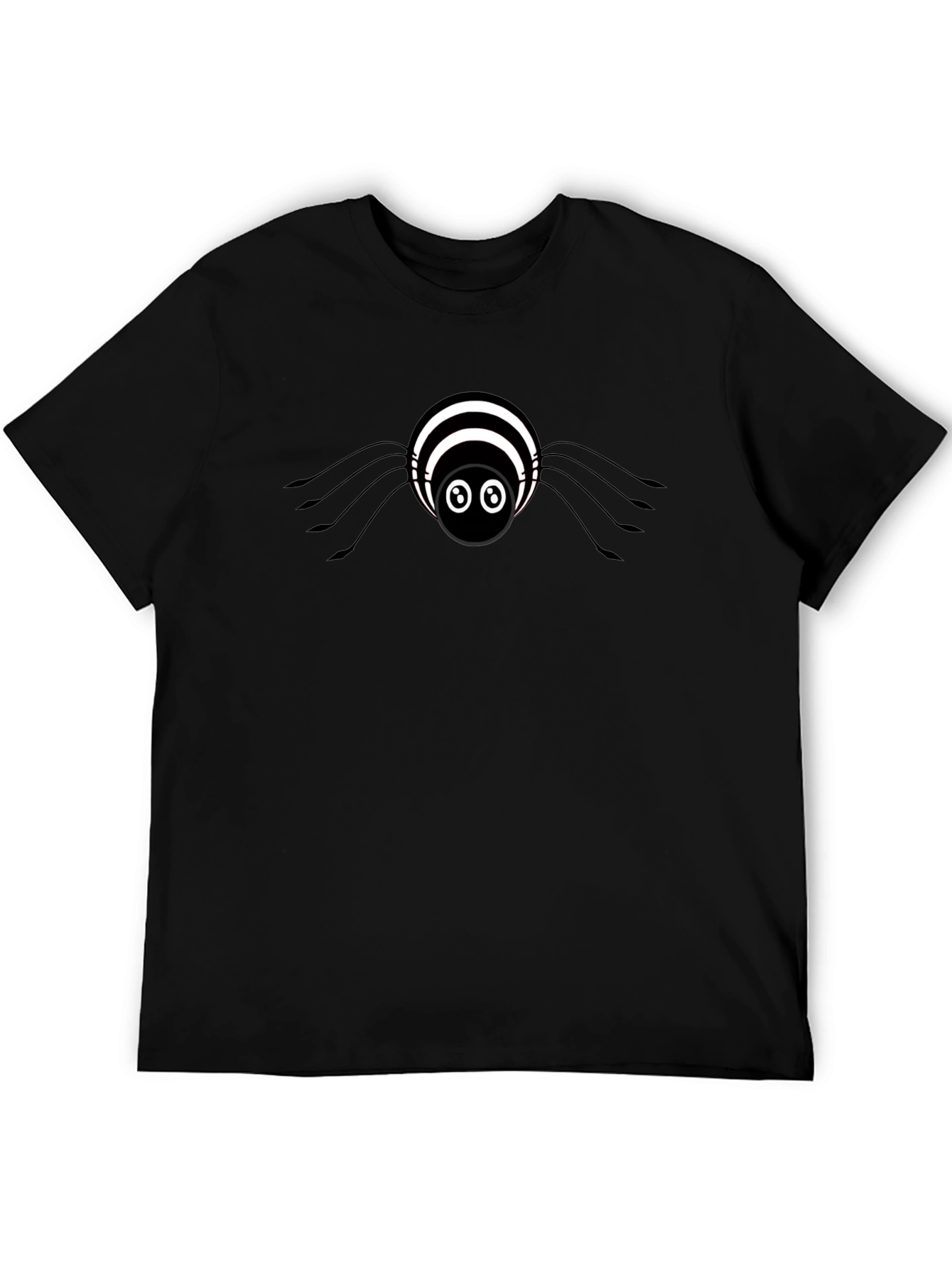 Black Spider Graphic Tee - Mens Casual Cotton Shirt