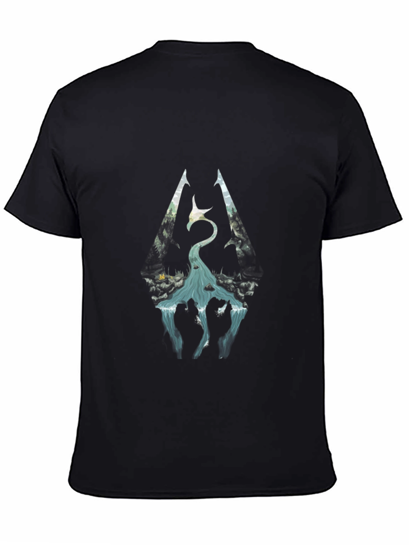 Skyrim Logo Graphic Black T-Shirt