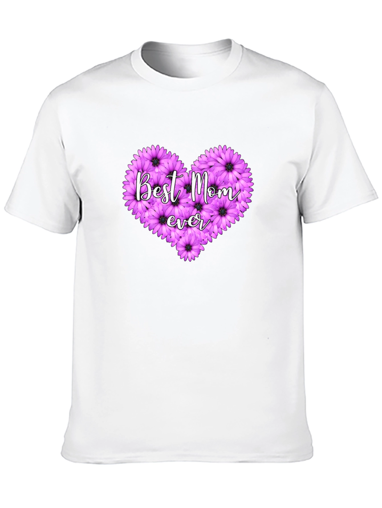 Best Mom Ever Floral Heart T-Shirt