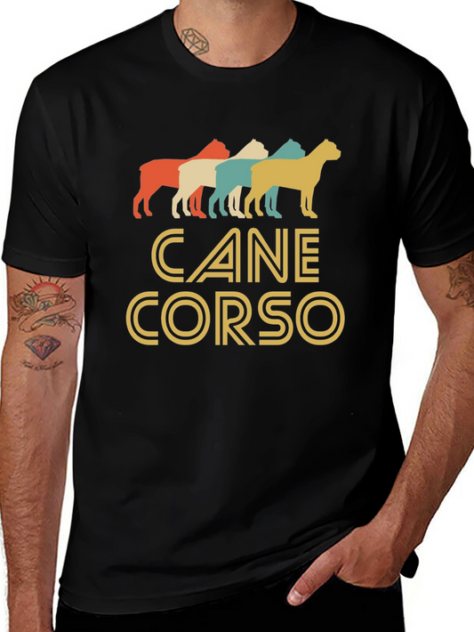Cane Corso Retro Graphic Tee - Dog Breed T-Shirt