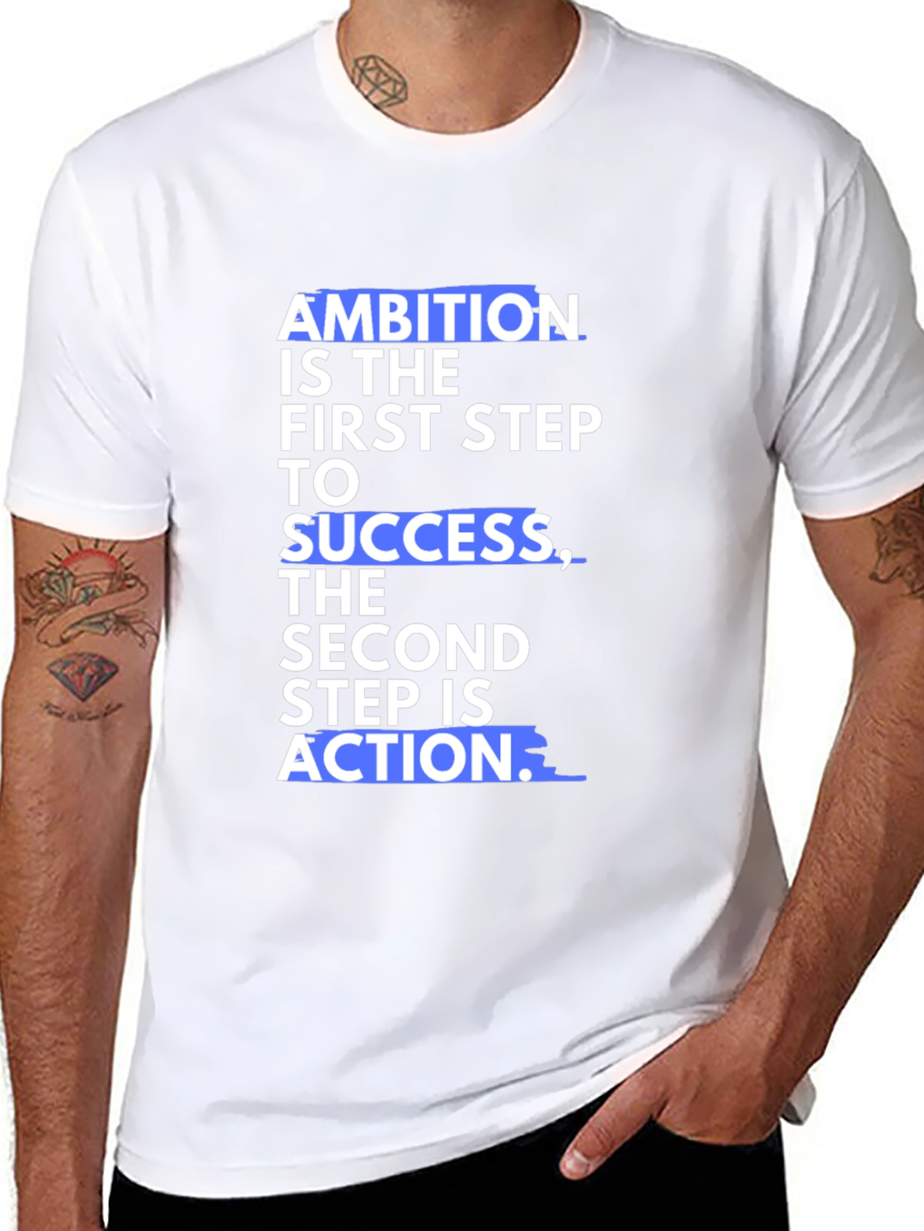 Motivational Ambition Success Black T-Shirt