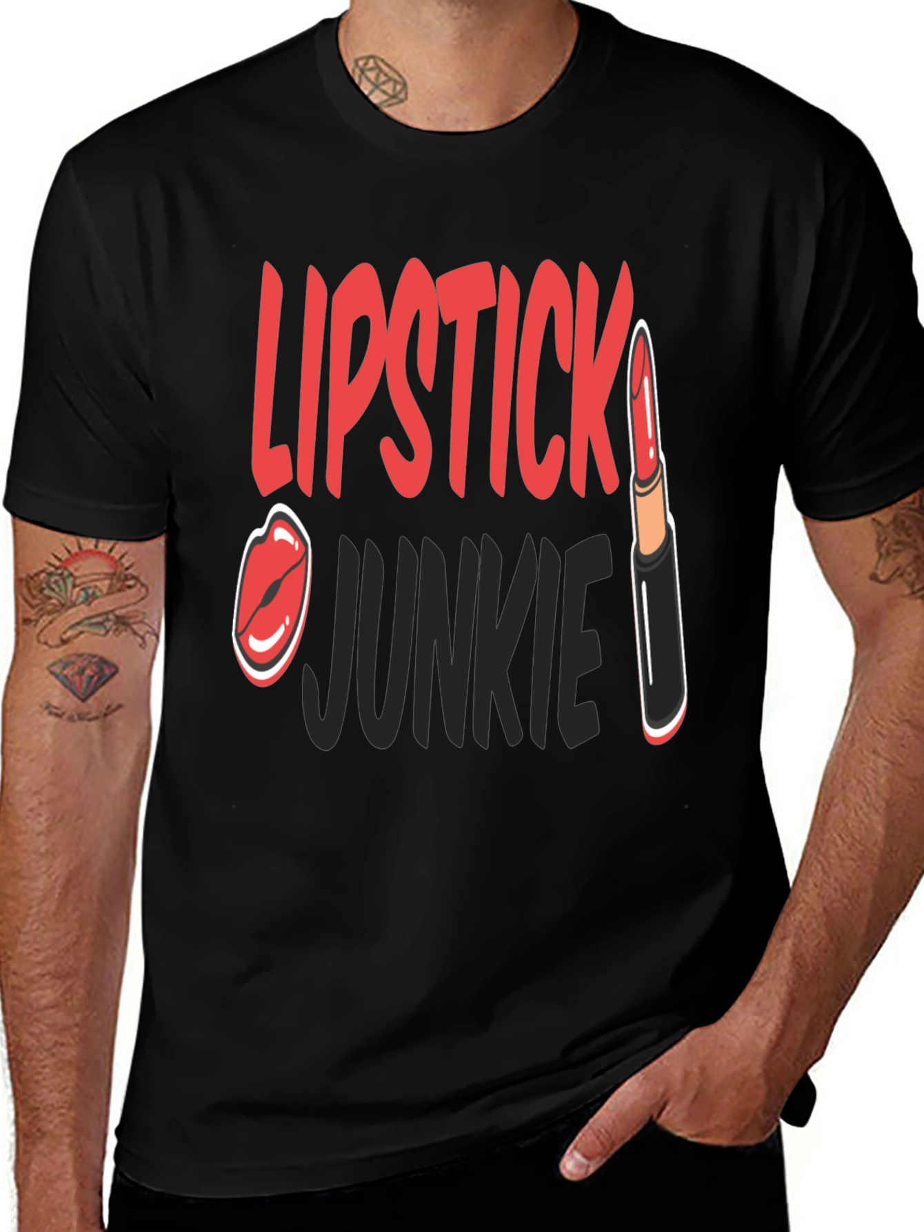 Lipstick Junkie Graphic T-Shirt