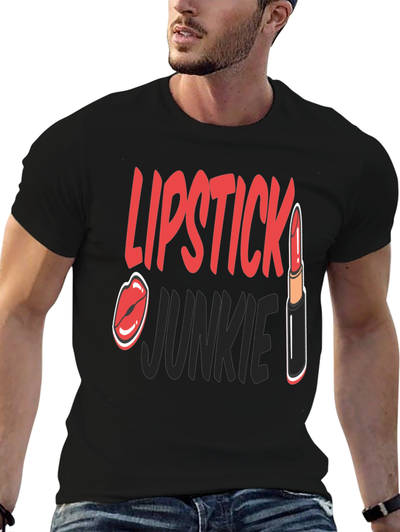 Lipstick Junkie Graphic T-Shirt