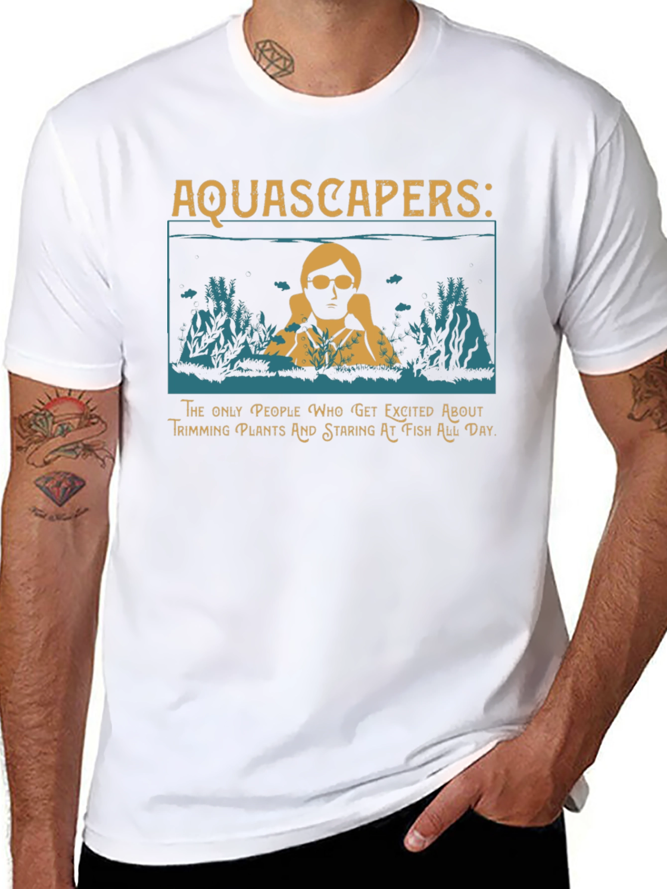 Aquascapers Graphic T-Shirt - Funny Fish Keeping Tee