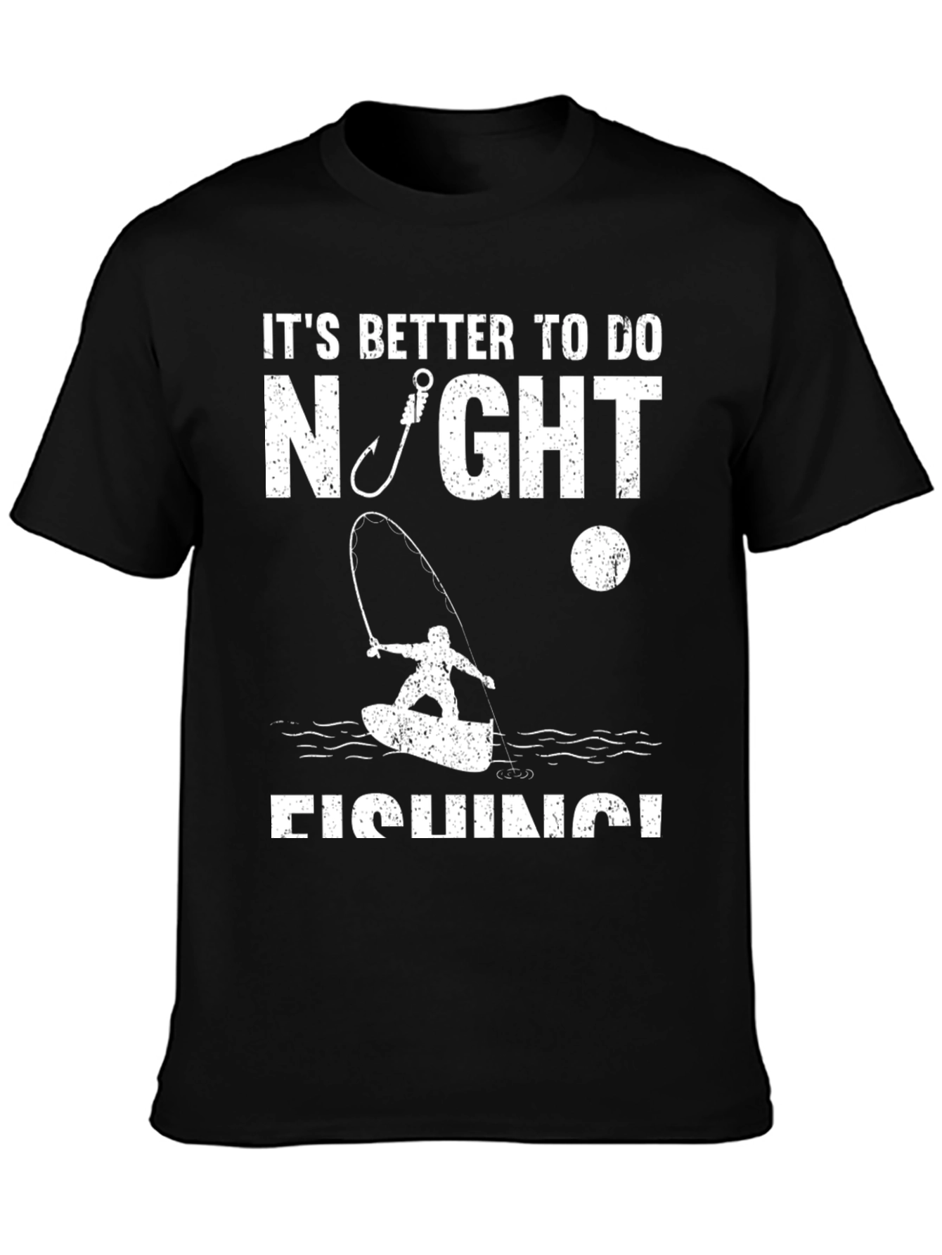 Night Fishing Graphic T-Shirt - Perfect for Anglers!