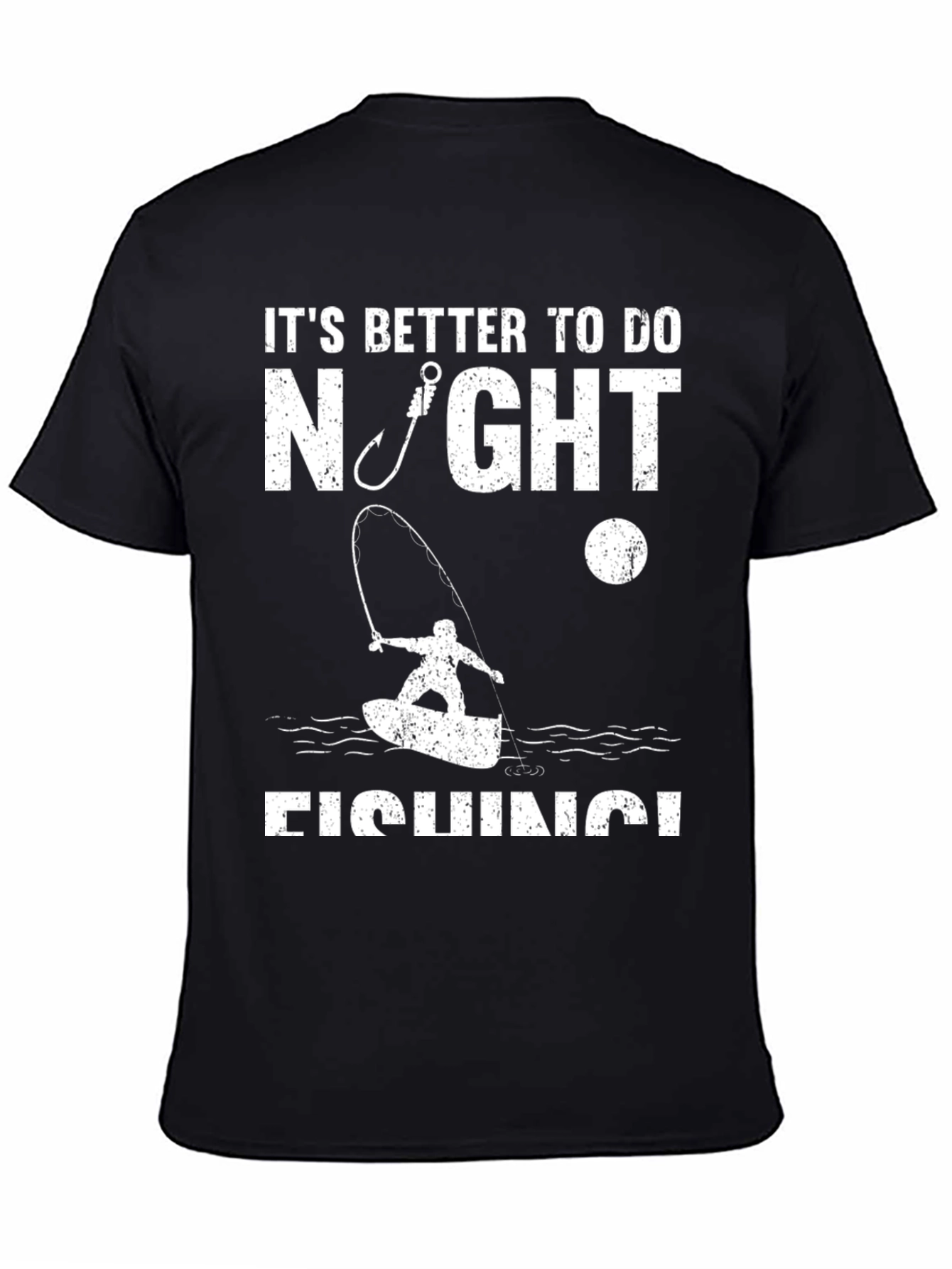 Night Fishing Graphic T-Shirt - Perfect for Anglers!