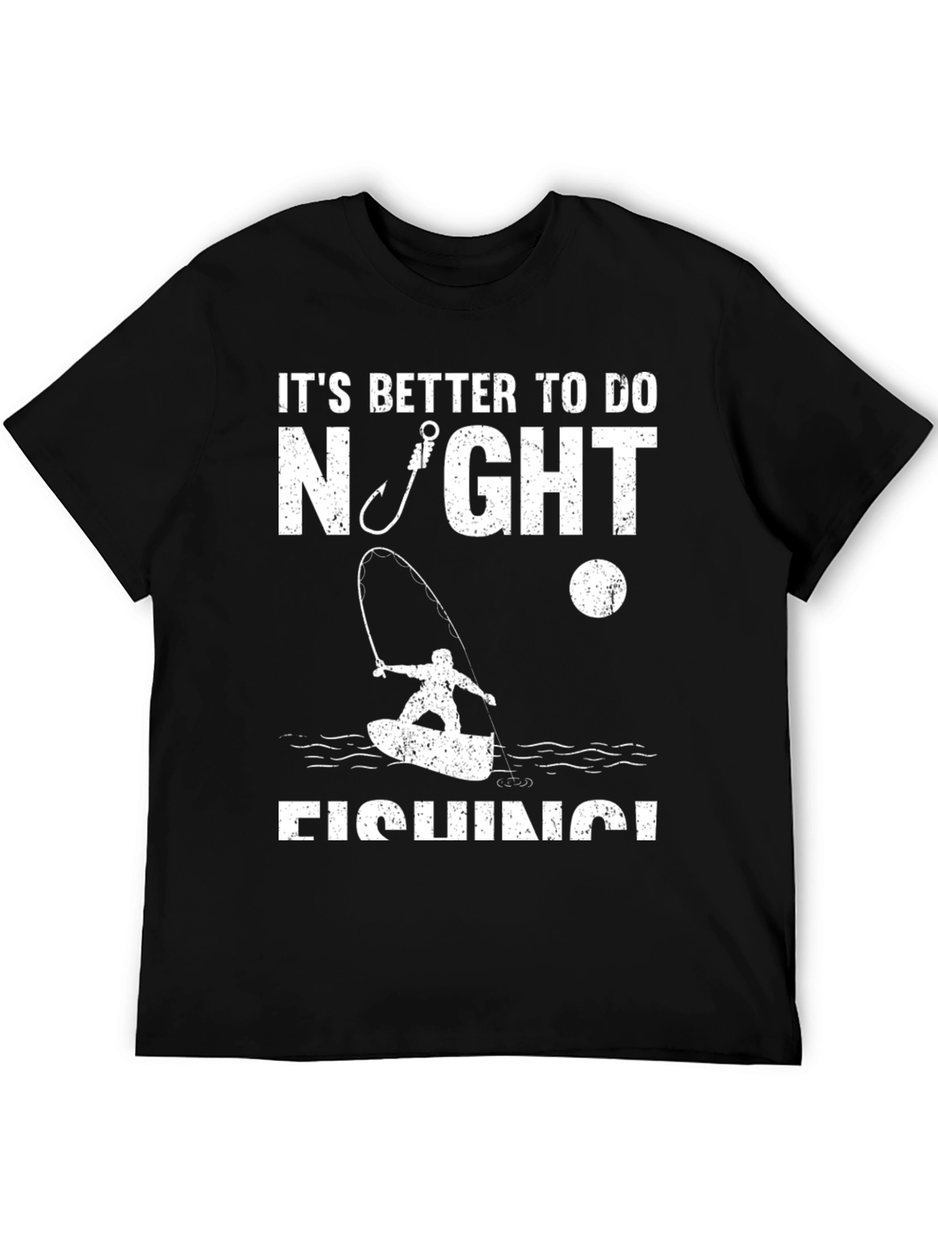 Night Fishing Graphic T-Shirt - Perfect for Anglers!