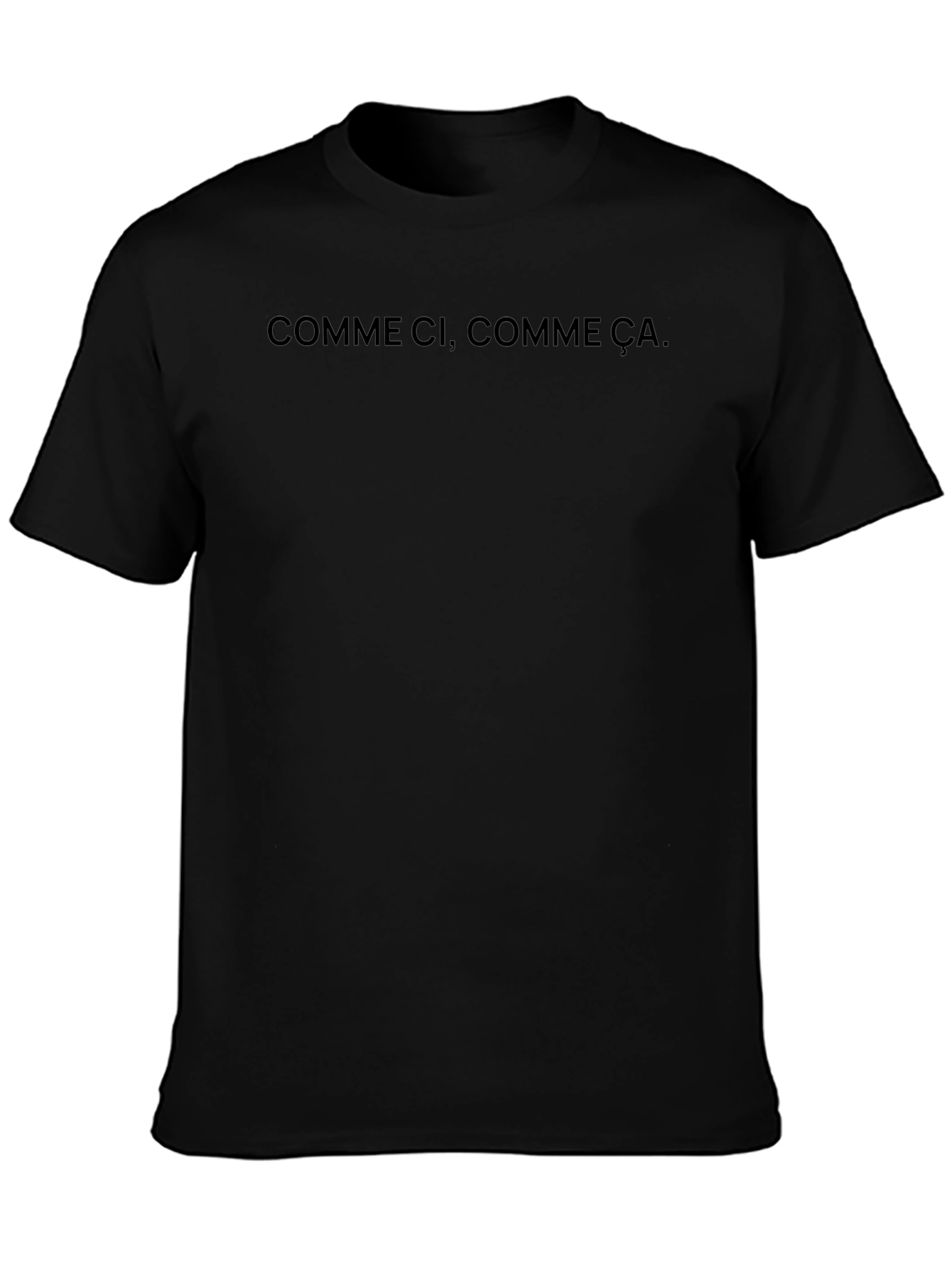 Comme Ci Comme Ca Black Crewneck Tee