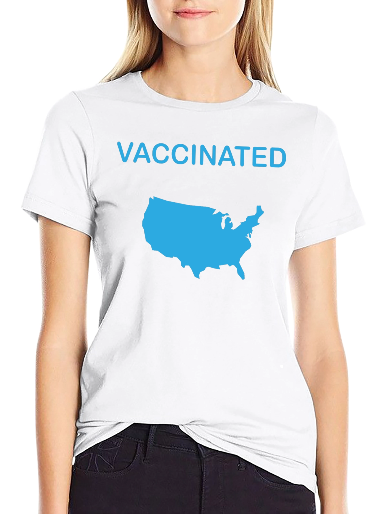 Vaccinated USA Map T-Shirt