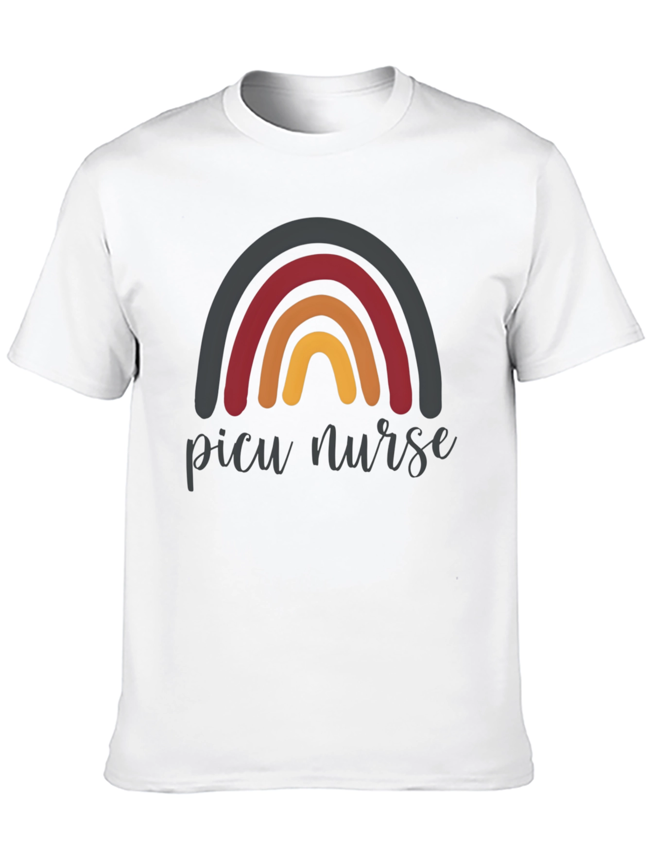 PICU Nurse Rainbow Graphic T-Shirt