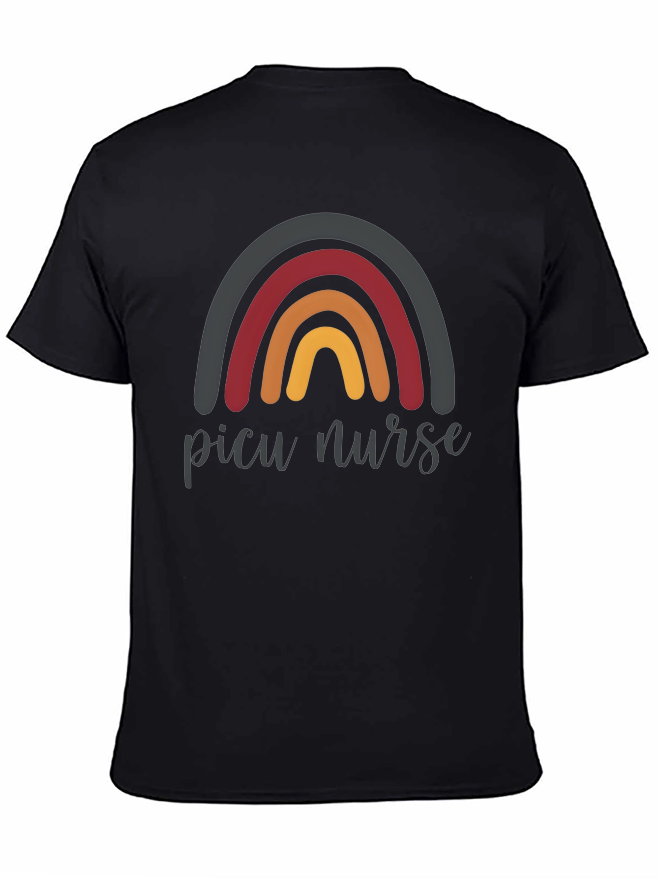 PICU Nurse Rainbow Graphic T-Shirt