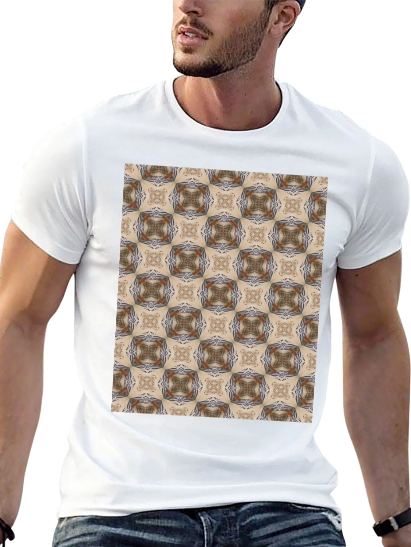 Geometric Pattern T-Shirt - Modern Style