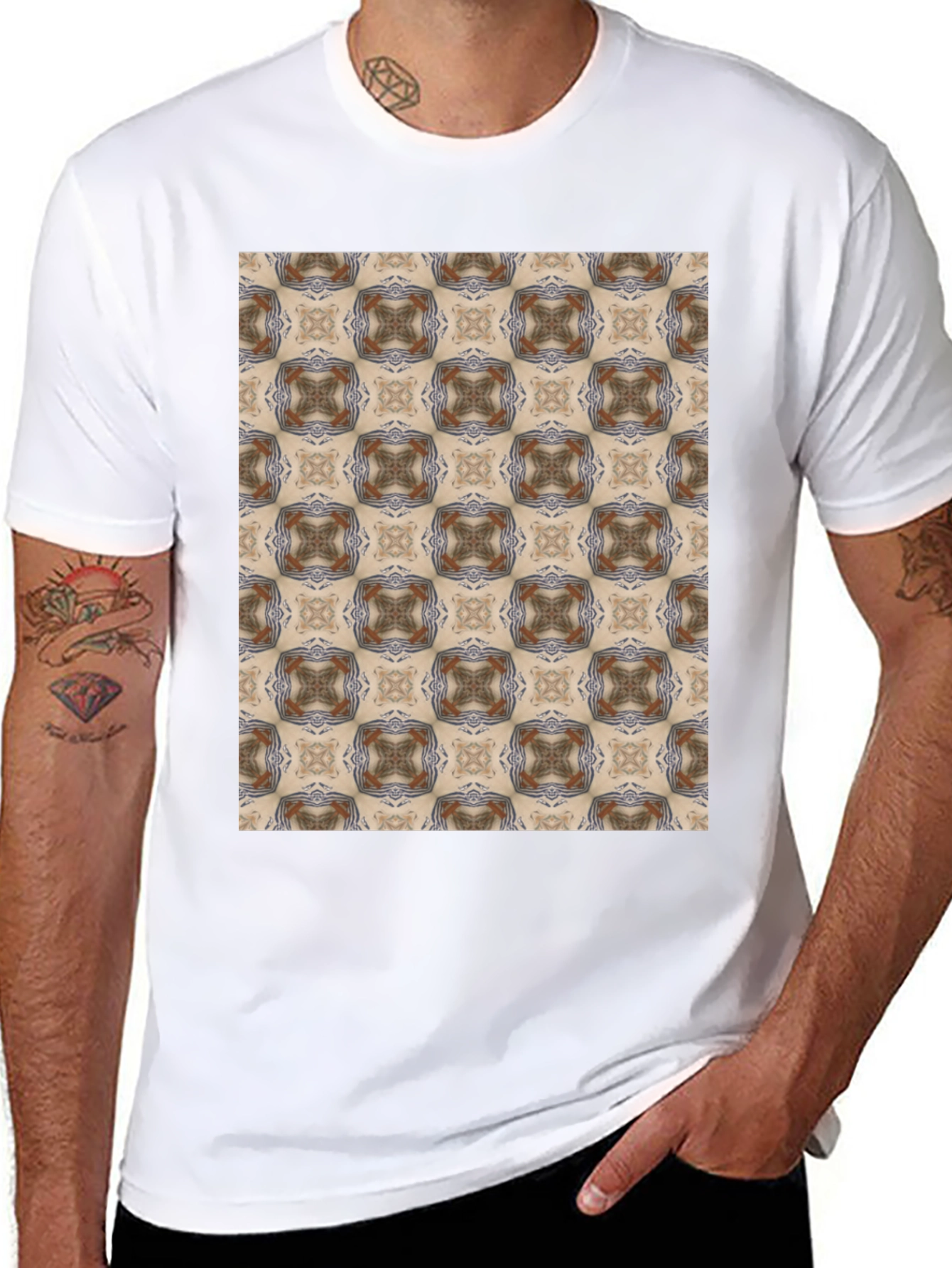 Geometric Pattern T-Shirt - Modern Style