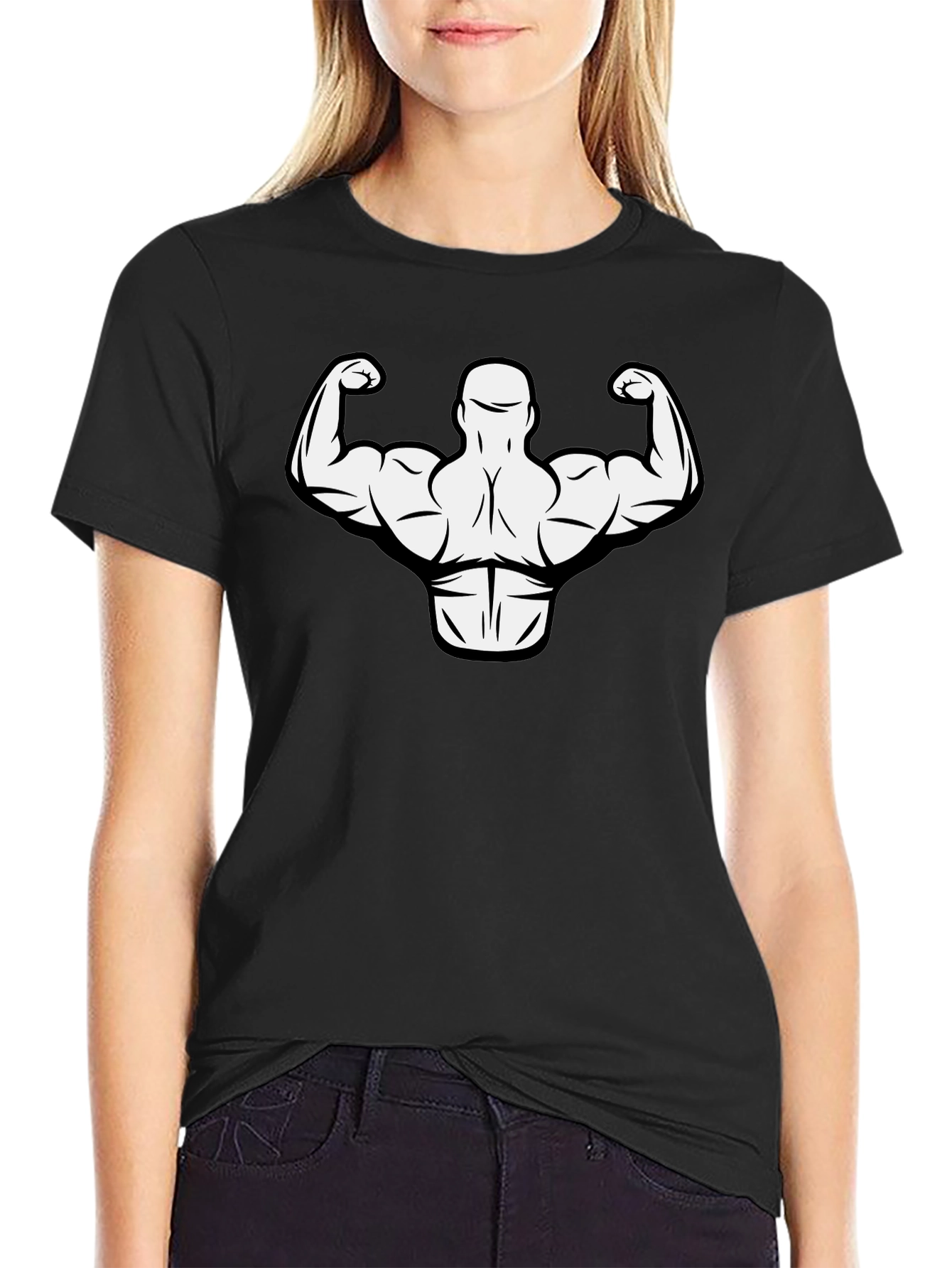 Muscle Man Graphic Tee - Gym Bodybuilder T-Shirt