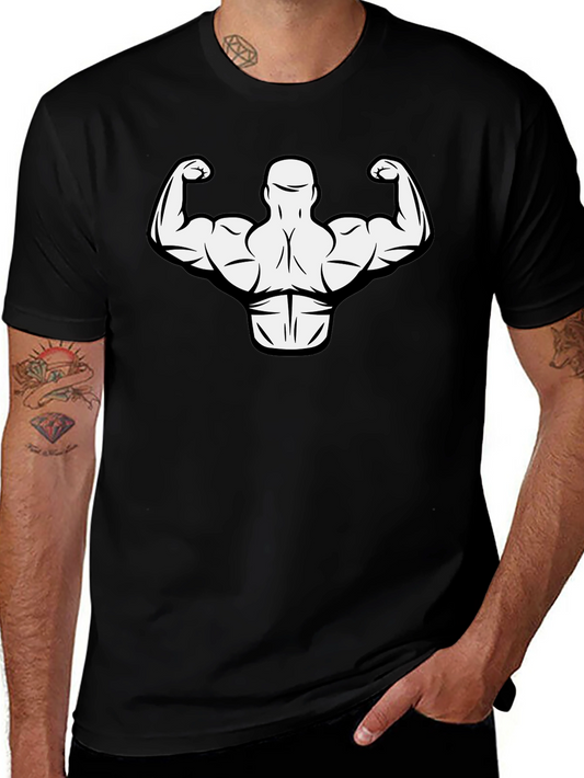 Muscle Man Graphic Tee - Gym Bodybuilder T-Shirt