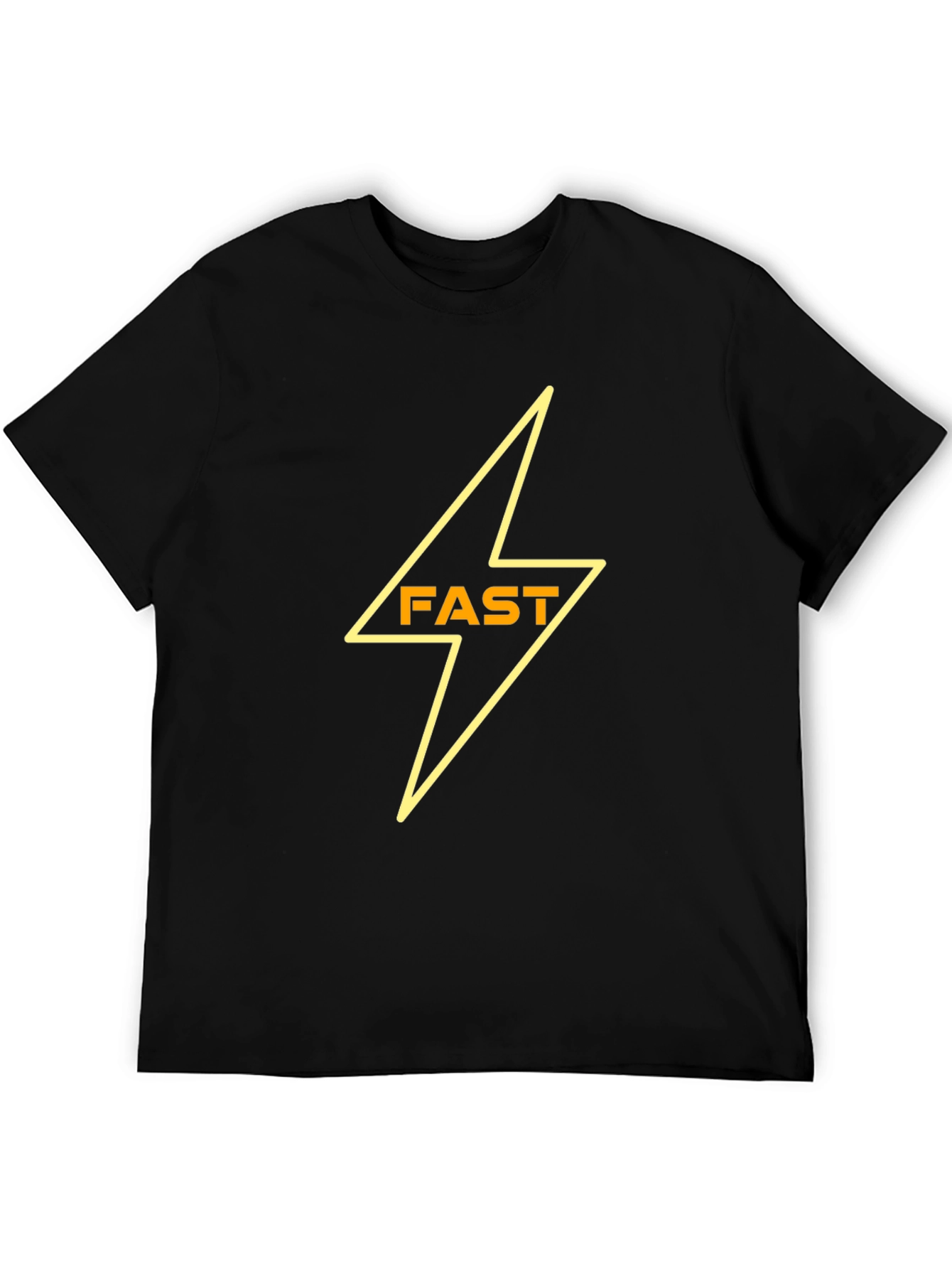 Fast Lightning Bolt Black T-Shirt