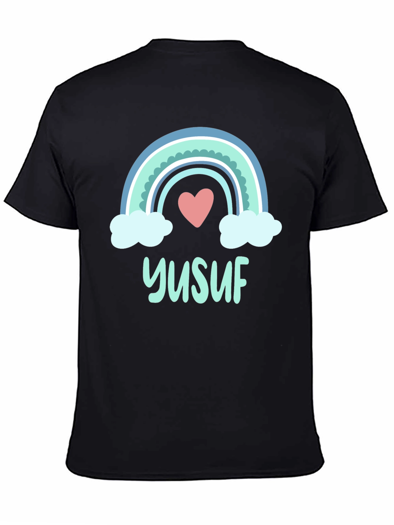 Yusuf Rainbow Heart T-Shirt - Personalized Gift