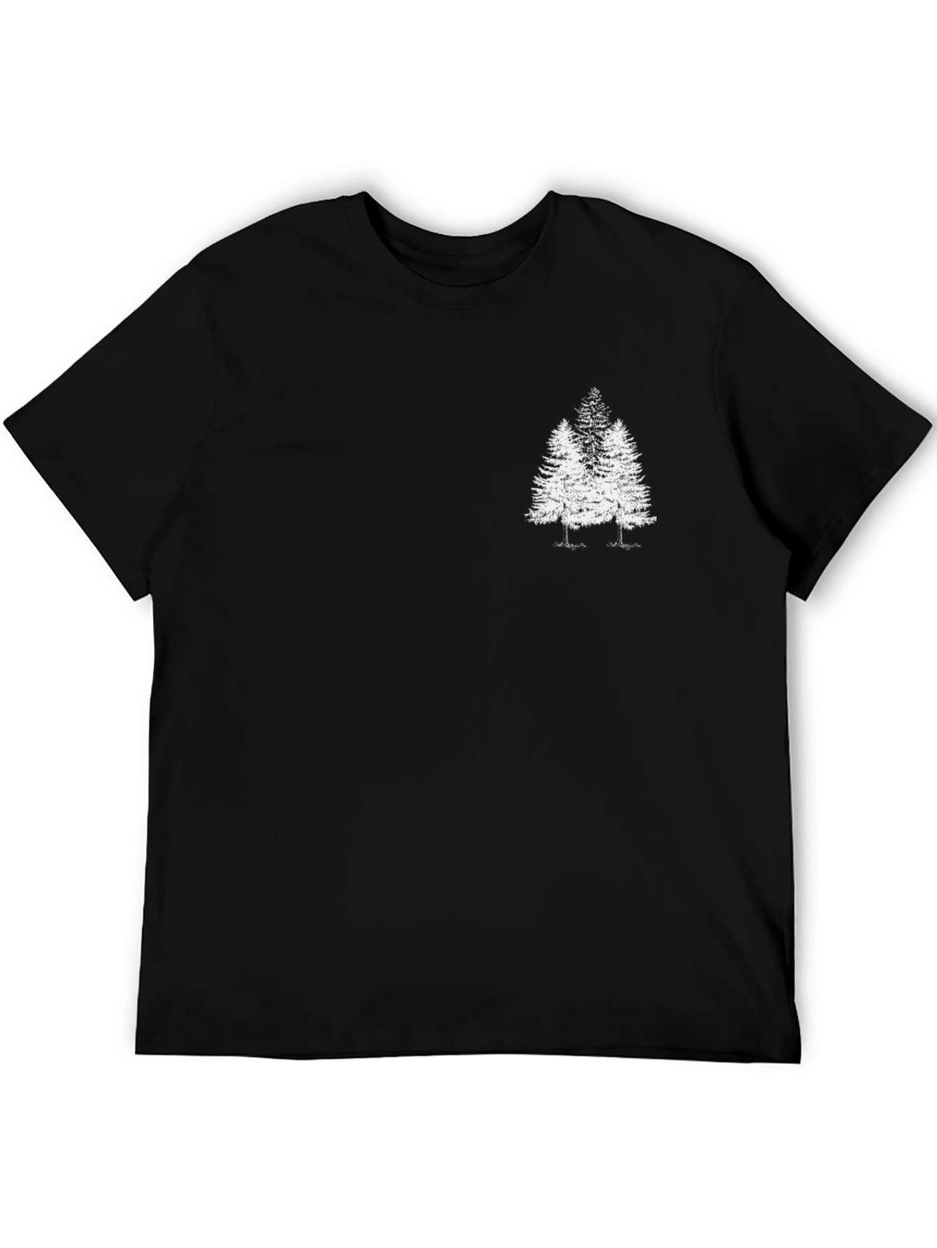 Evergreen Tree Graphic Tee - Classic Black T-Shirt