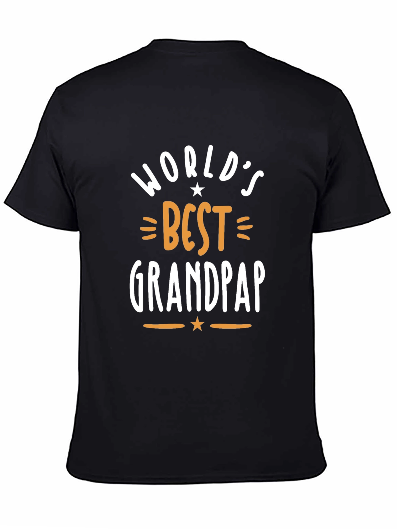 Worlds Best Grandpap Black T-Shirt