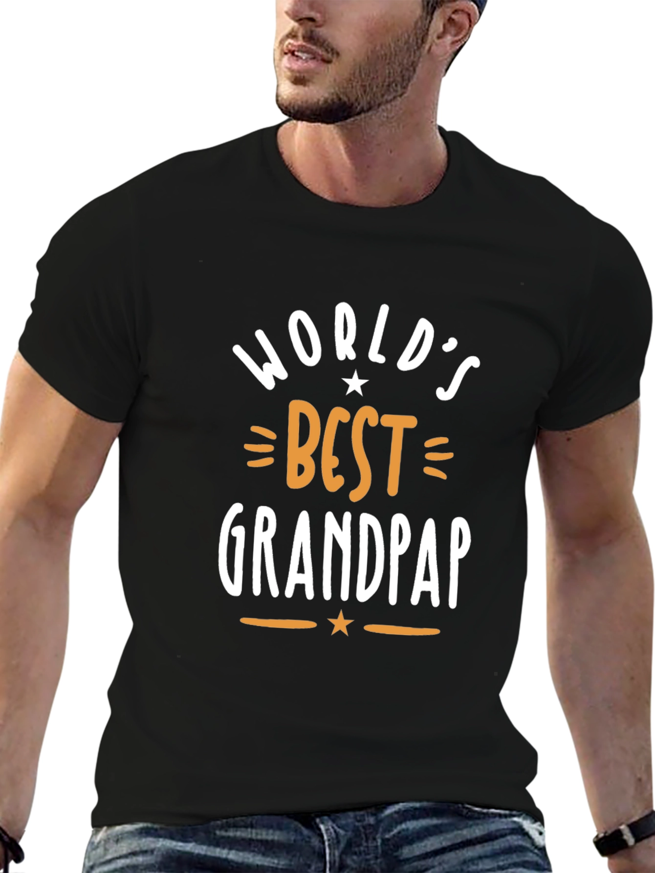 Worlds Best Grandpap Black T-Shirt