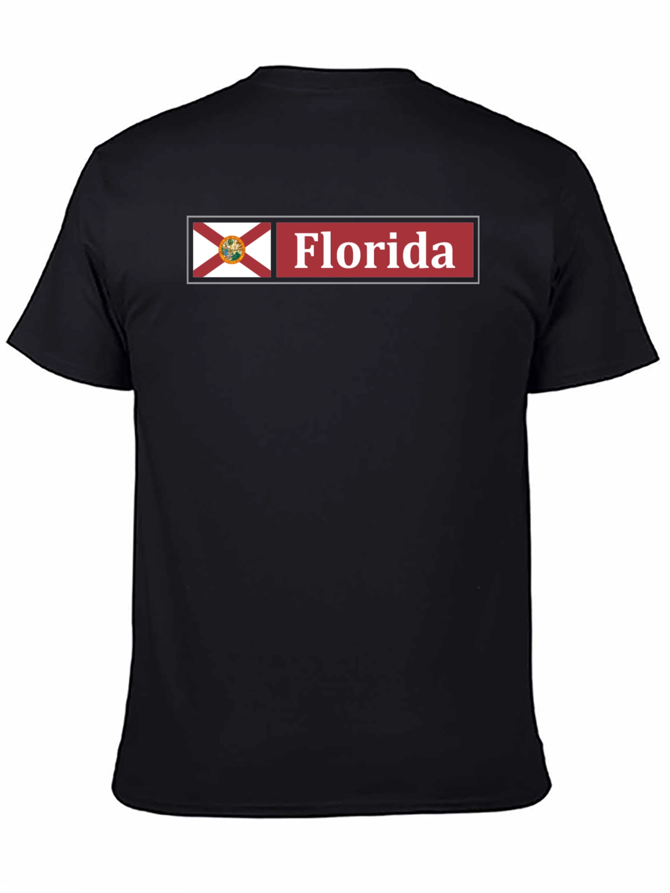 Florida State Flag T-Shirt - Black Cotton Tee
