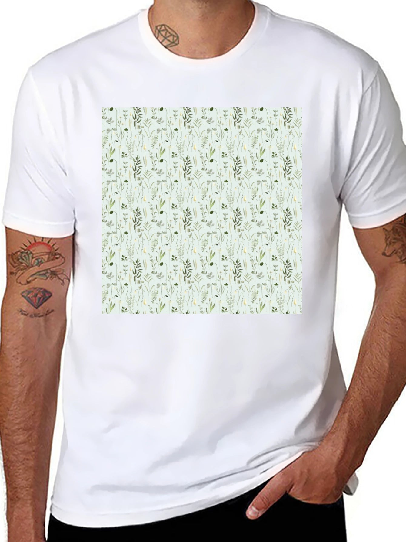 Floral Pattern Tee - Nature Inspired Design