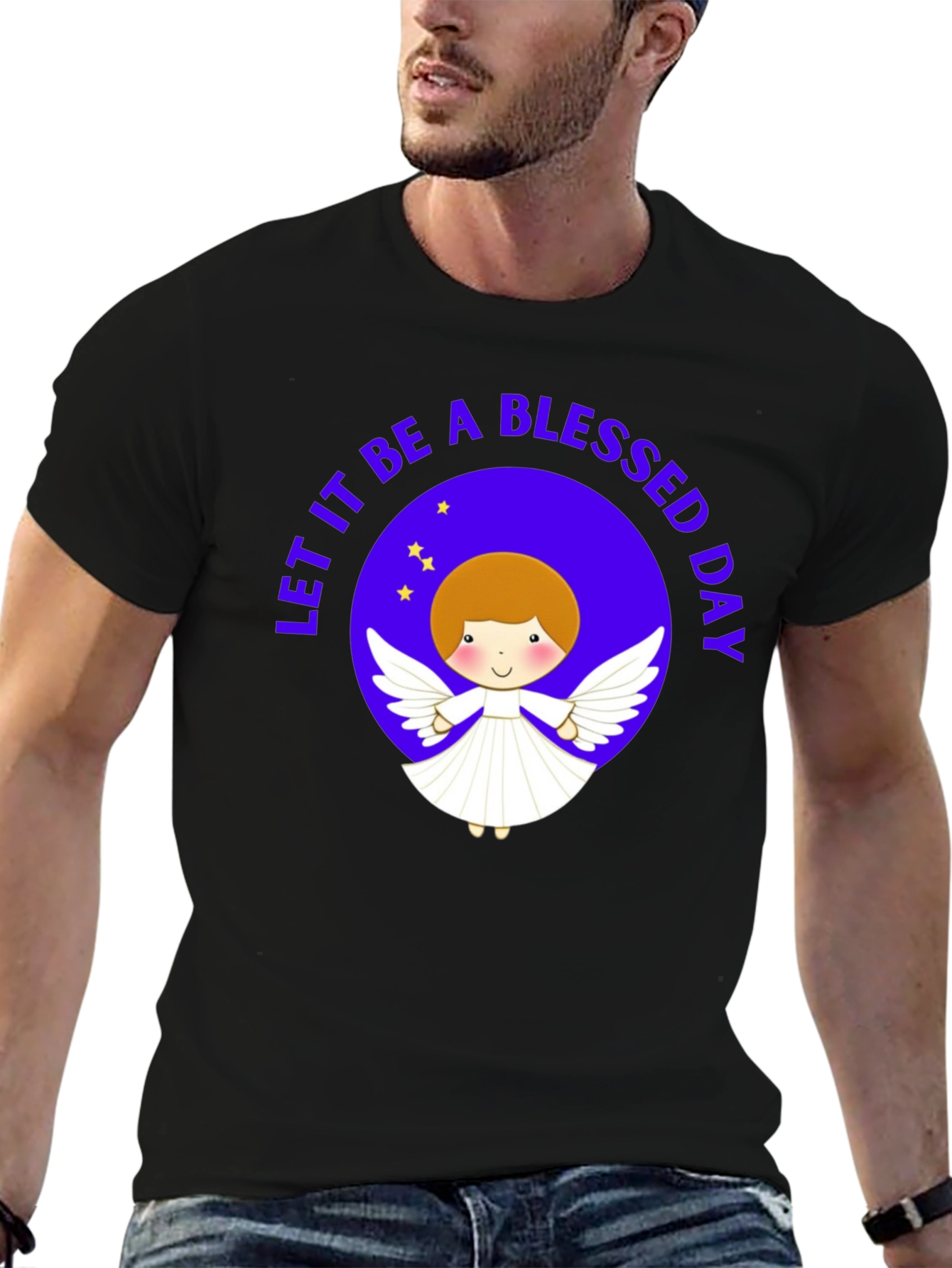 Blessed Day Angel Graphic T-Shirt