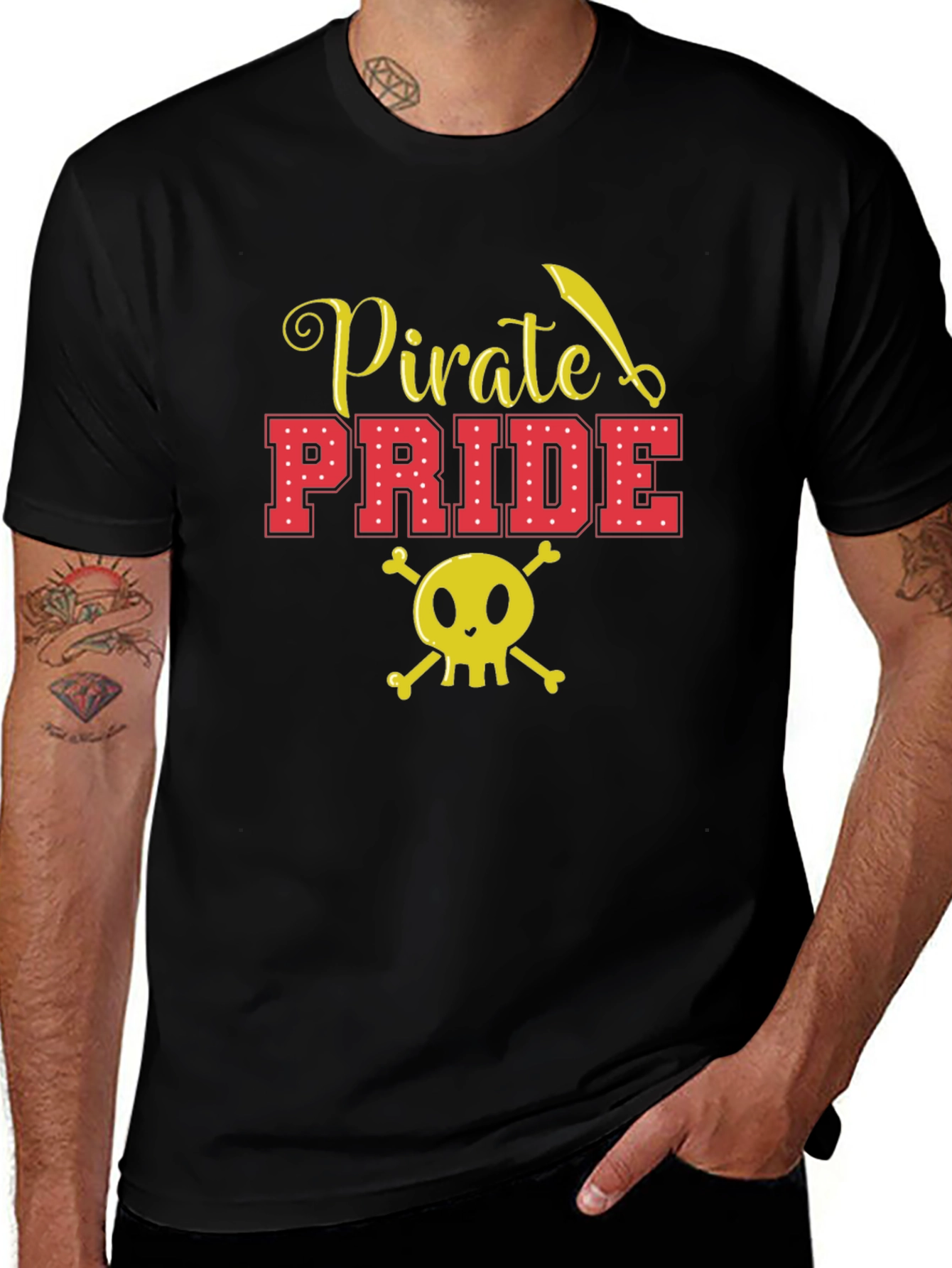 Pirate Pride Graphic T-Shirt - Black Cotton Tee