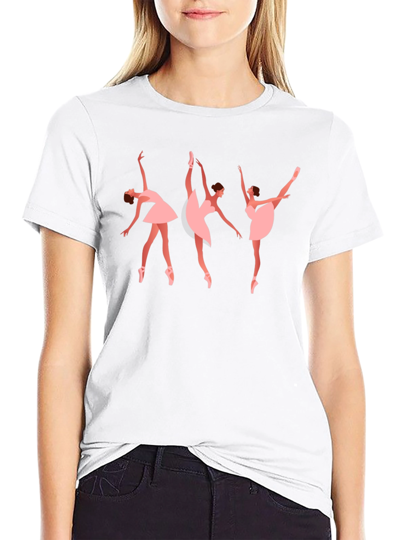 Ballet Dancer Graphic Tee - Stylish Black T-Shirt