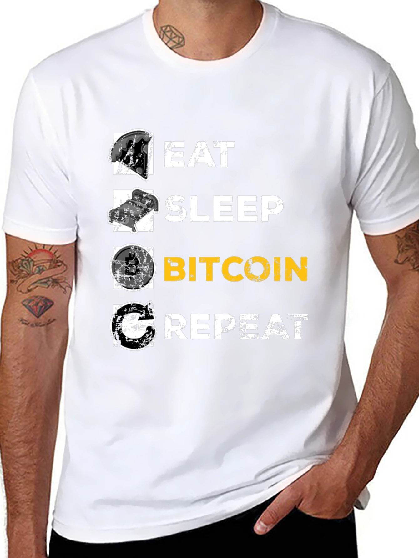 Eat Sleep Bitcoin Repeat Graphic Tee