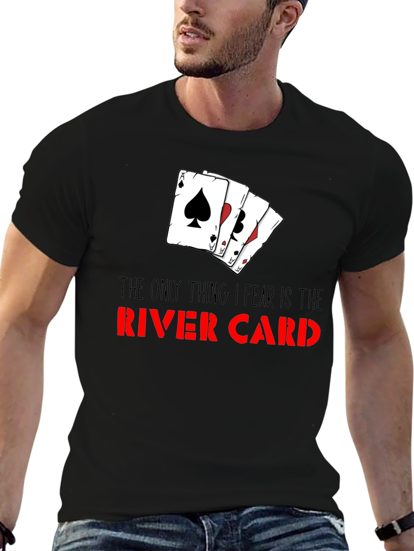 Poker River Card T-Shirt - Gamble with Style