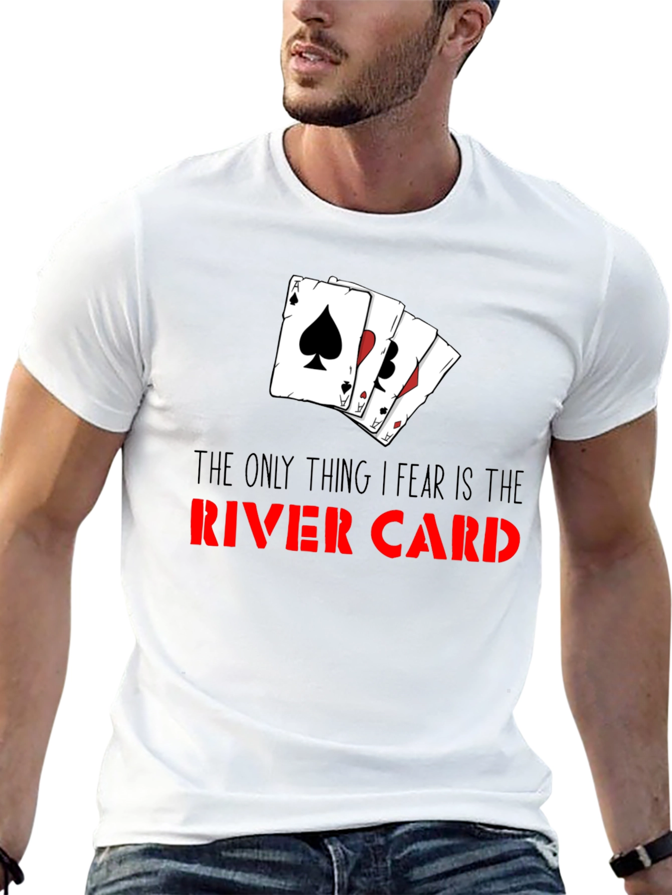 Poker River Card T-Shirt - Gamble with Style