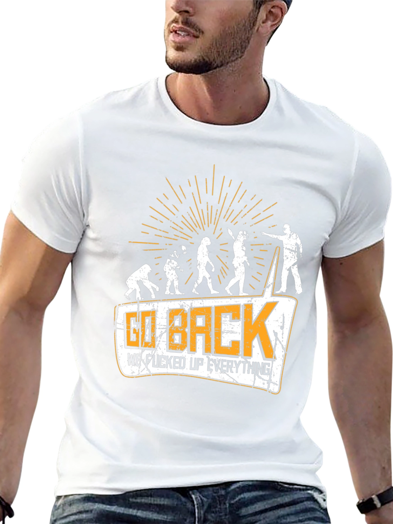 Go Back Evolution Graphic Tee - Black