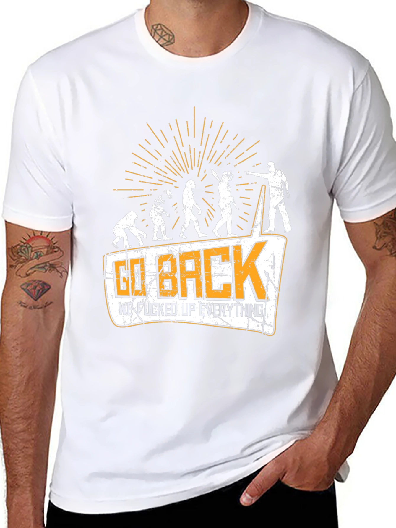 Go Back Evolution Graphic Tee - Black