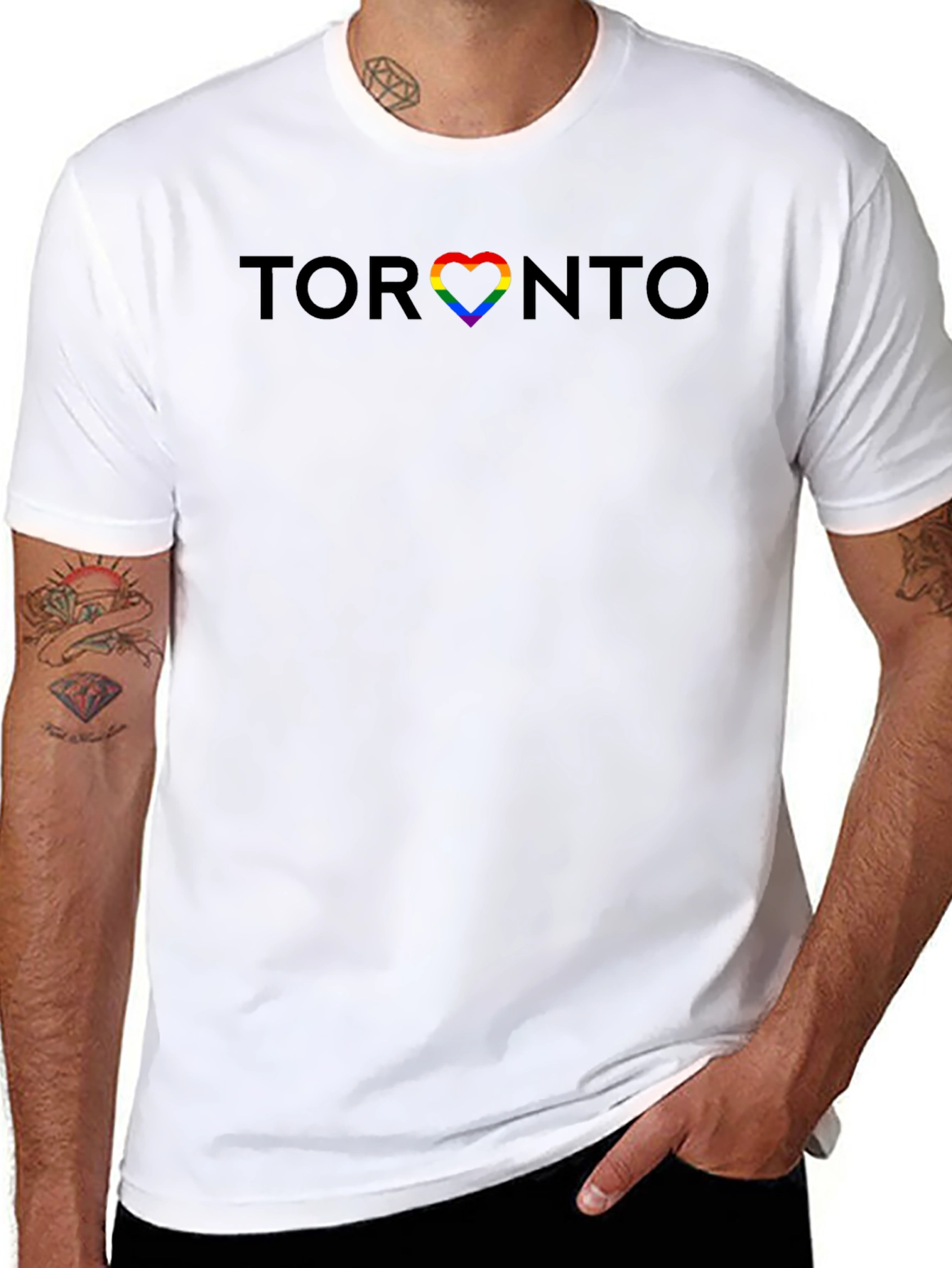 Toronto Pride Heart T-Shirt - Black