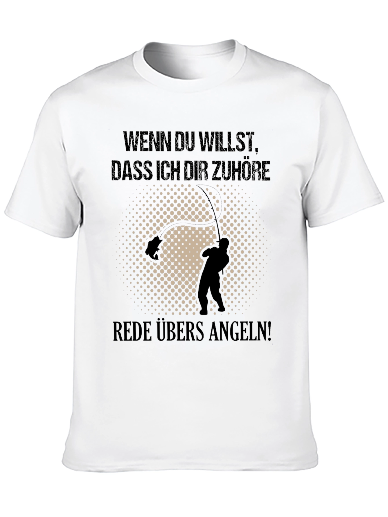 Funny Angling T-Shirt - Rede Ubers Angeln!
