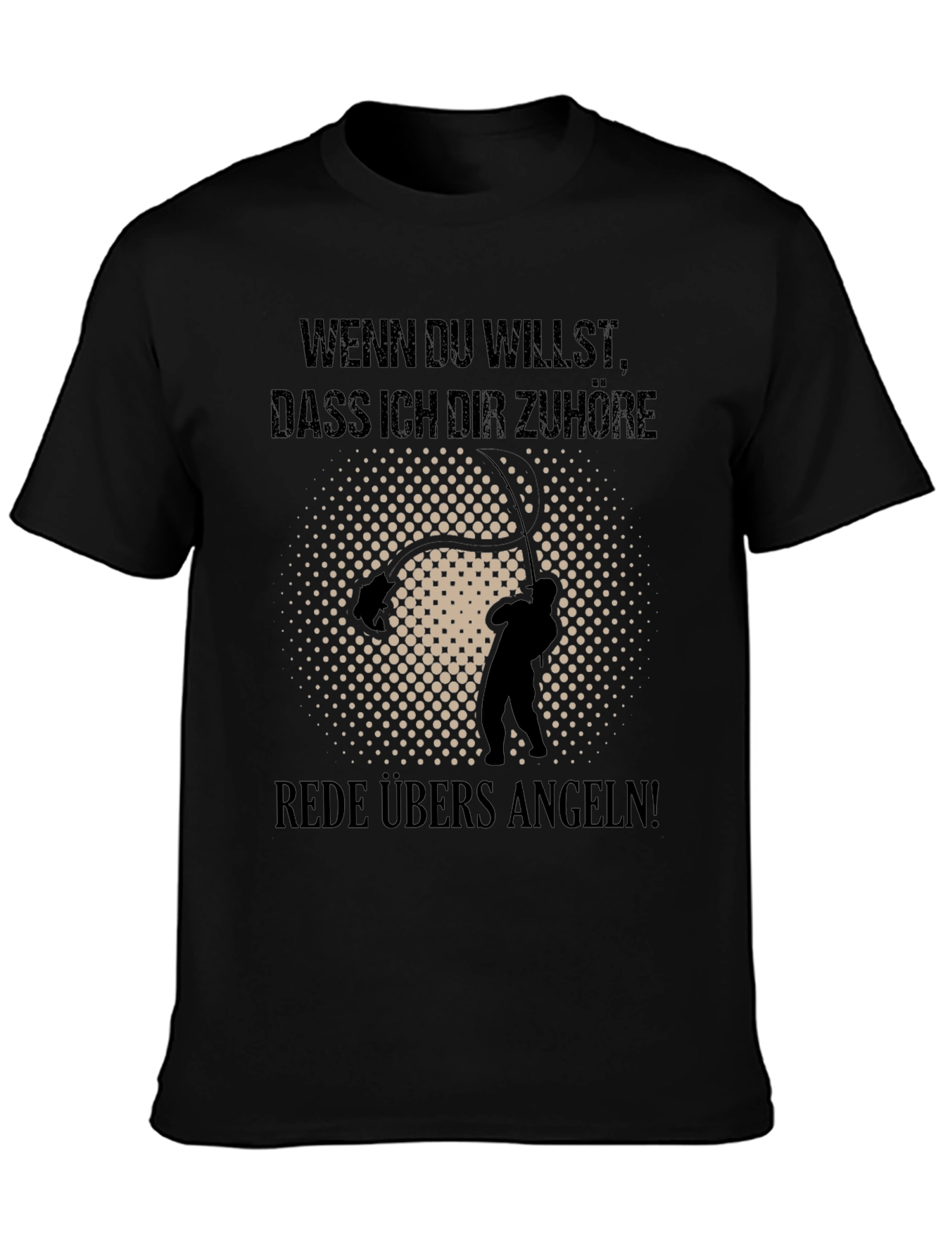 Funny Angling T-Shirt - Rede Ubers Angeln!