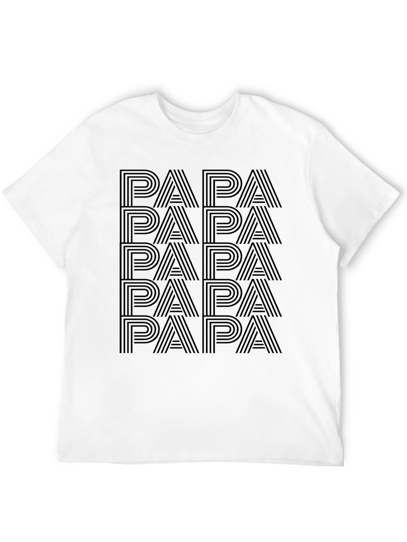Papa Graphic Print Mens Black T-Shirt