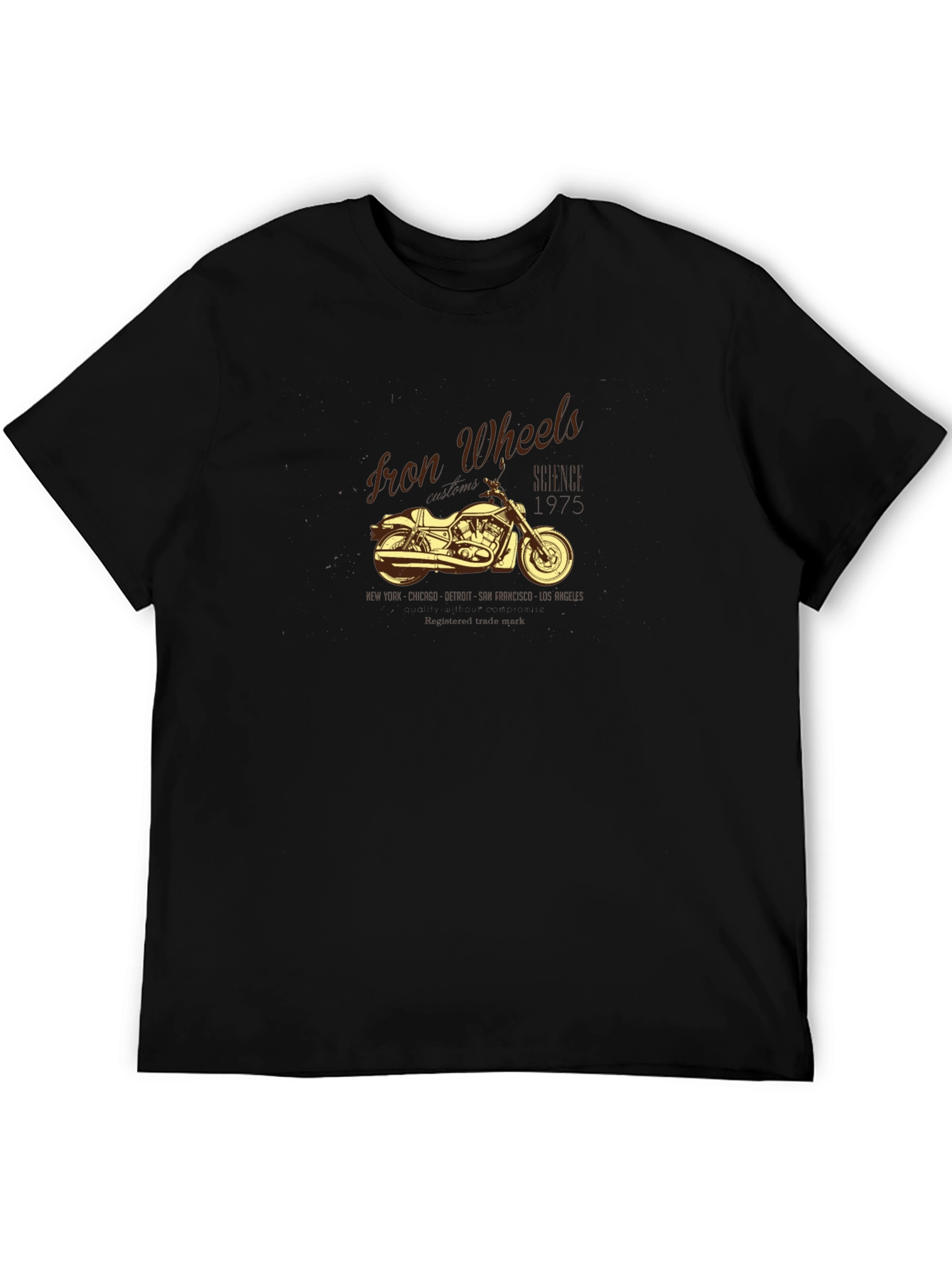 Iron Wheels Motorcycle Graphic T-Shirt