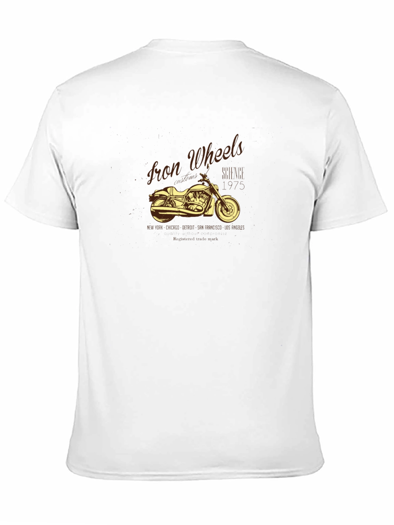Iron Wheels Motorcycle Graphic T-Shirt