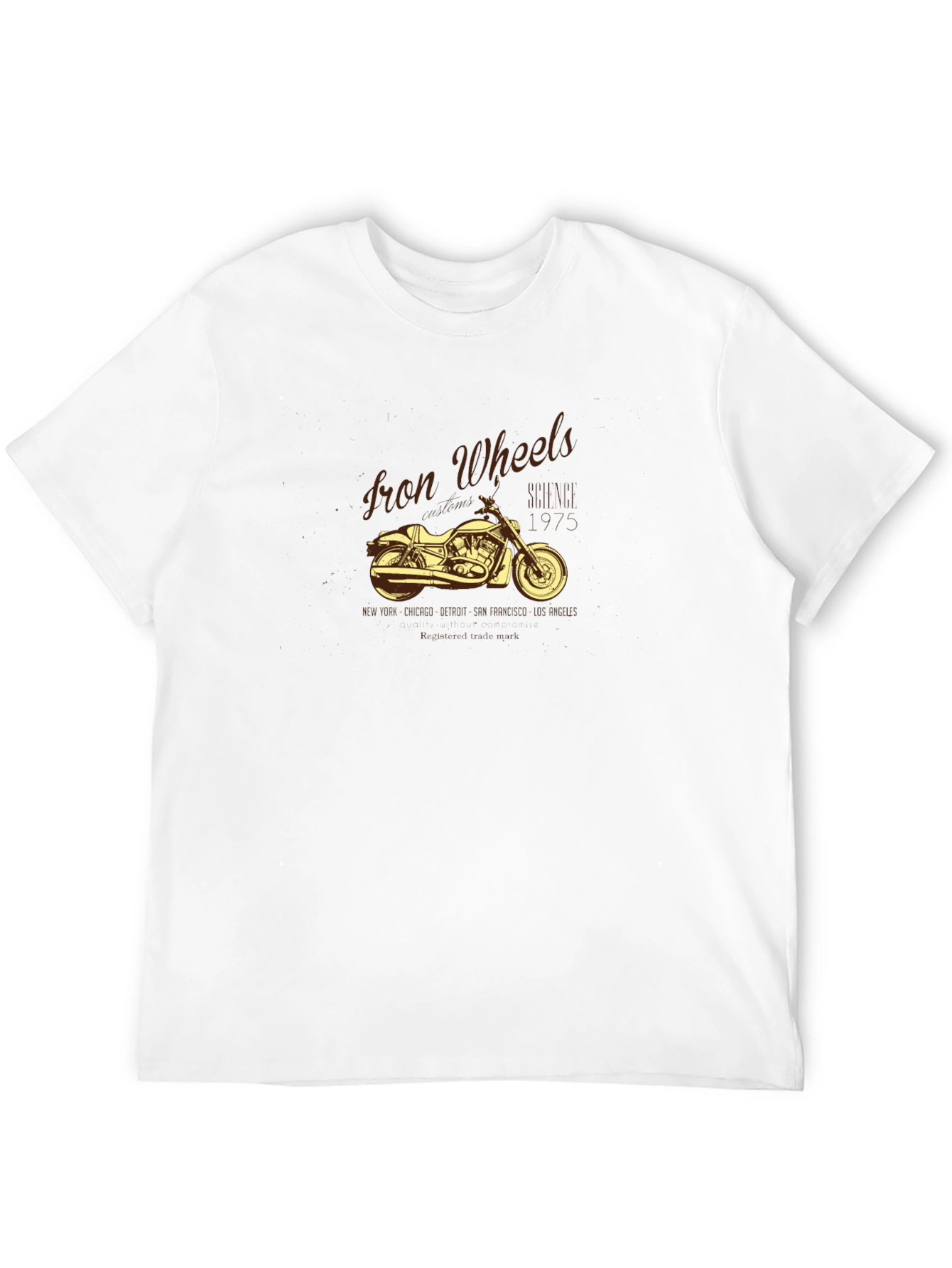 Iron Wheels Motorcycle Graphic T-Shirt
