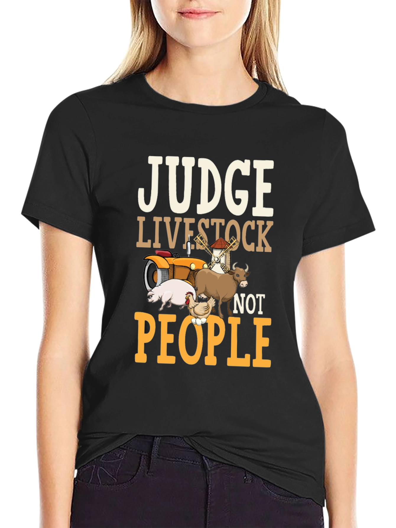 Judge Livestock Not People Graphic Tee